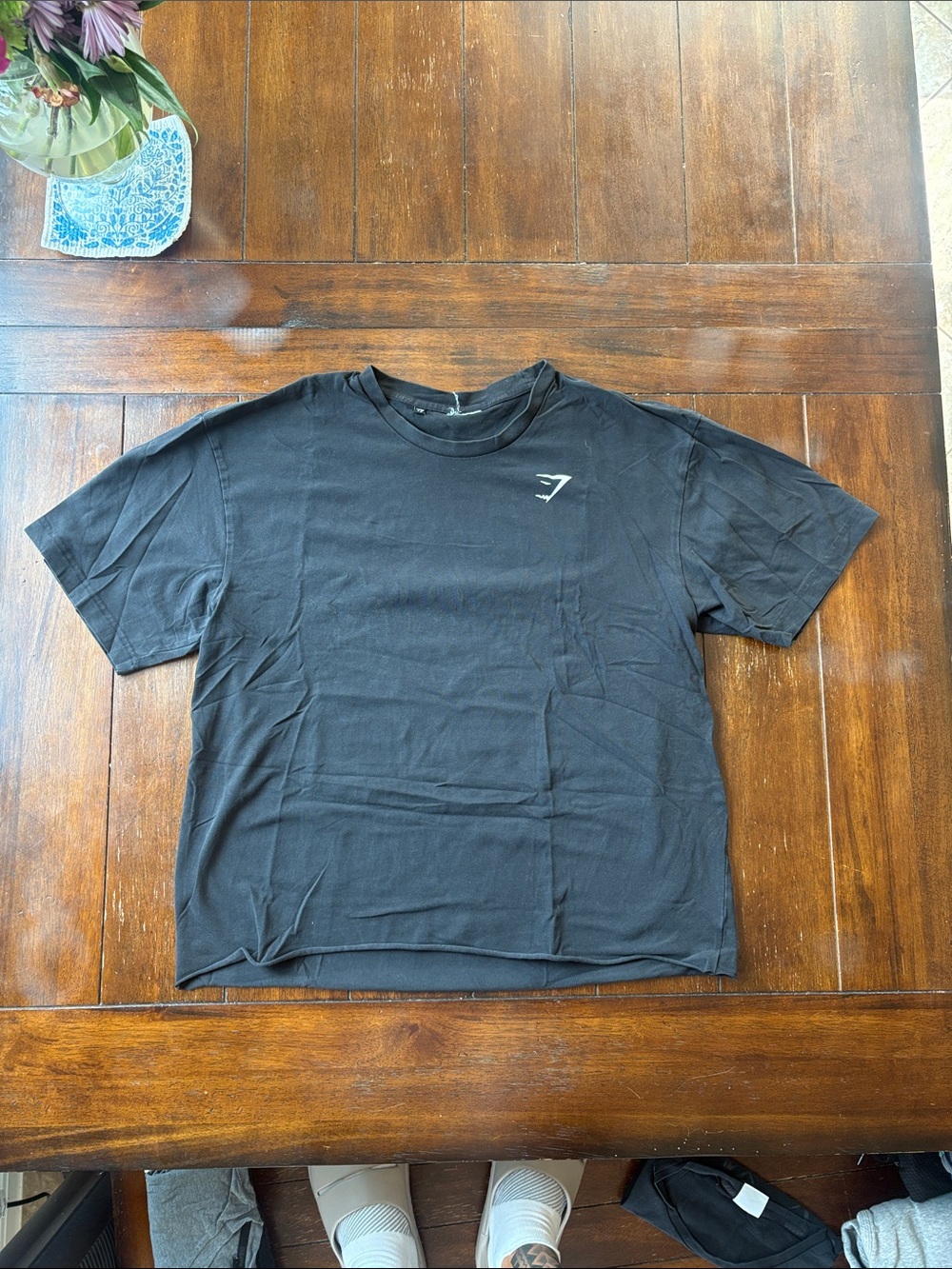 Gymshark Black Short Sleeve Crew Tee with Small Logo